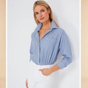 Blue Striped Women's Top